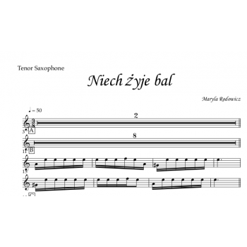 Niech żyje bal, Maryla Rodowicz - Tenor Saxophone (Bb-Instrument)